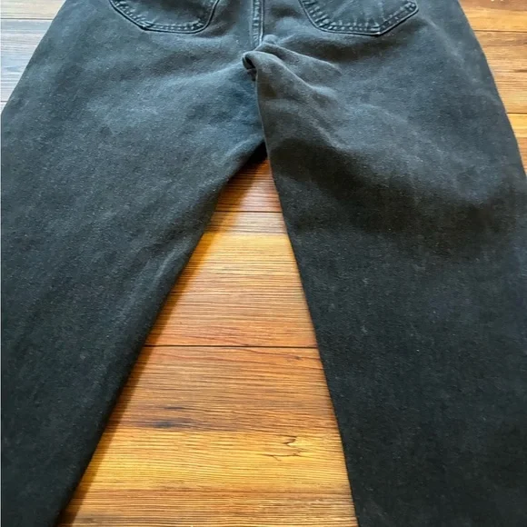 Vintage Lee High Rise Black Mom Jeans Tapered Leg 90s Grunge Size 12 M - Picture 10 of 15